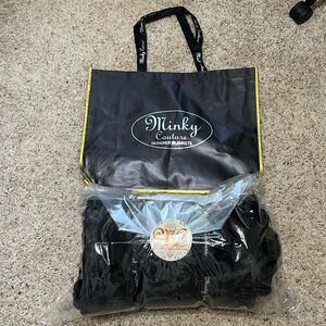 NWT Minky Couture Jaguar Black Super Soft Adult Blanket 50 x 60 Branded W/ Bag